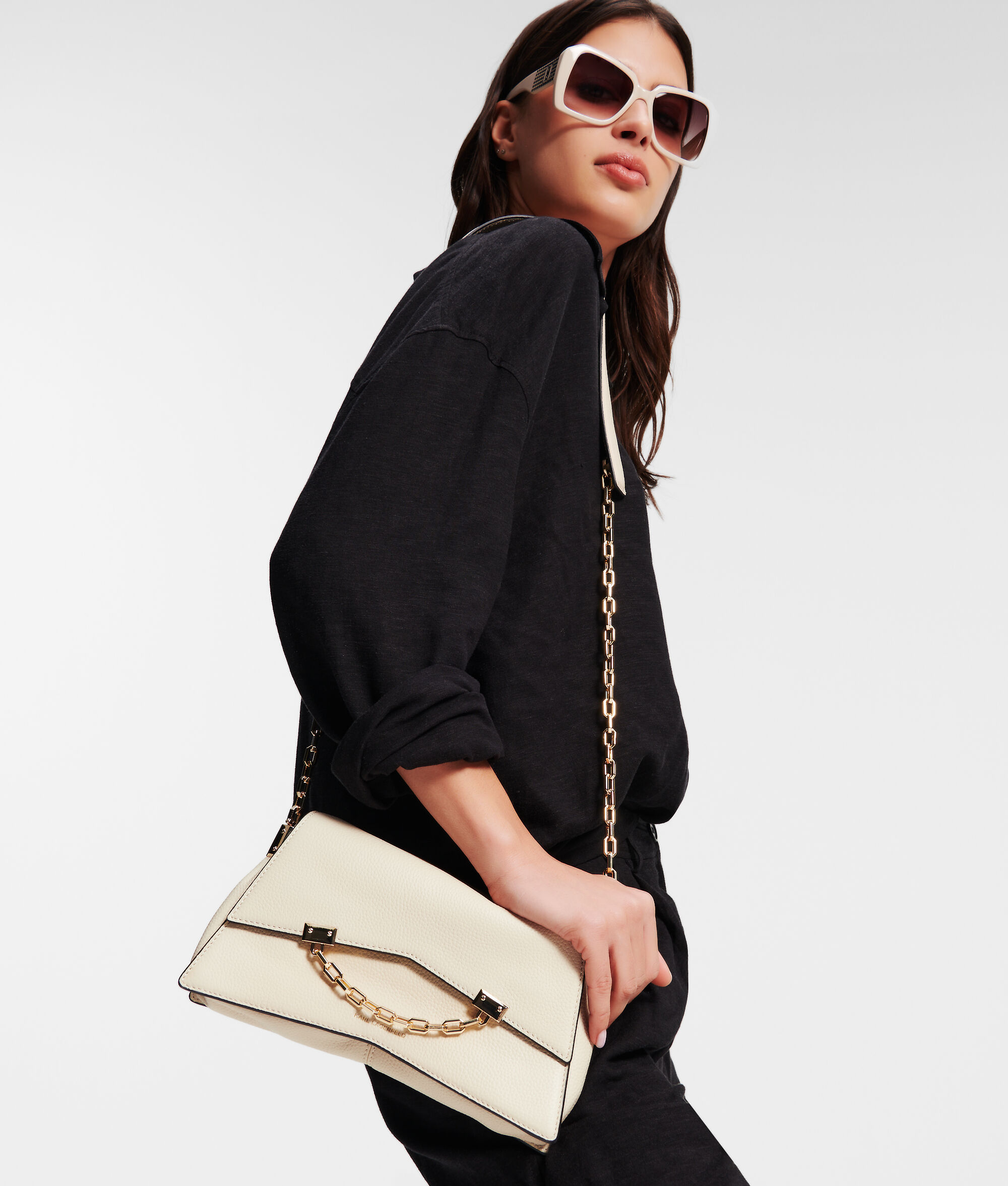 (image for) Customizable K/SEVEN SMALL GRAINY LEATHER CROSSBODY BAG